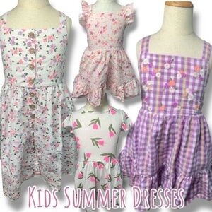 Kids Summer Dresses (Set of 4)